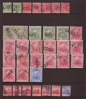 LATE FEE POSTMARKS A Collection Of Boxed Late Fee Cancels On Barbados 1882-97 Issues, Part To Fine Strikes, A... - Other & Unclassified