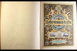 1890 LOVELY ILLUSTRATED ALBUM  "BRIEFMARKEN-ALBUM / Von ALWIN ZSCHIESCHE" (printed In Leipzig) In Good Condition,... - Andere & Zonder Classificatie