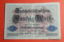 Billet/Allemagne/50 Mark Reichsbanknote/berlin 5 Aout 1914 Voir Photos - 50 Mark