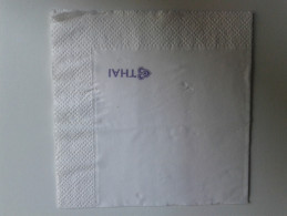 Alt908 Thai Airways Compagnia Aerea Avion Flight Aereo Thailandia Thailand Tovagliolo Napkin - Cadeaux Promotionnels