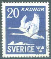 SWEDEN - 1942 - USED/OBLIT. - CYGNES - Mi 290B Yv PA 7 - Lot 14409 - Used Stamps