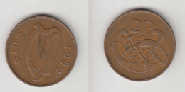 IRELANDE - 2 PENNY 1980 - Irland