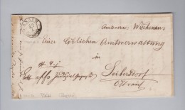 Heimat Tschechien ZNAIM 29/1 2-Kreis Stempel 1850-01-29 Znijmo Vorphila Brief Nach Leibersdorf - ...-1918 Préphilatélie