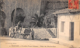 06-MENTON- FROUTIERE FRANCO-ITALIENNE , VISITE DES MARCHANDISES - Menton