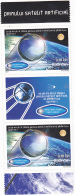 #122  FIRST ARTIFFICIAL SATELLITE, SPUTNIK1, UNUSED MNH**,   STAMPS IN PAIR+LABELS, 2007, ROMANIA. - Neufs