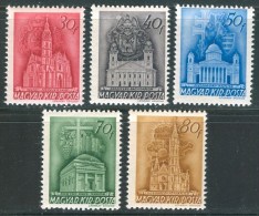 HUNGARY 1943 HISTORY Architecture Buildings CHURCHES - Fine Set MNH - Unused Stamps