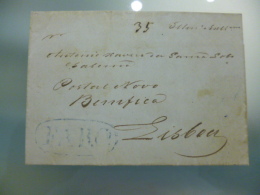 FARO - COM PORTE MANUSCRITO TARDIO DE 35 REIS (18 JULHO 851) - ...-1853 Préphilatélie