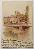 GENEVE GINEVRA PONT DE MONT BLANC ILLUSTRATA 1904 VIAGGIATA FP - Genève