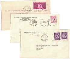 1961 LOT De 3 LETTRES COVER De LONDRES / LONDON Pour PARIS FRANCE Entete BRITISH & CONTINENTAL SHIPPING AGENCY - Postmark Collection