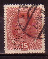 AUTRICHE - OSRERRAICH - 1917 - Perfores - Perfines - 1v Obl. Mi 221 - Perfins