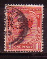 GROSBRITENNIEN - 1912 - Perfores - Perfines - 1v Obl. Mi 128 - Perfins