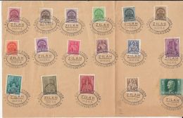 4362FM- ROYAL CROWN STAMPS, ZALAU- WESSELENYI STATUE INAUGURATION SPECIAL POSTMARKS ON PAPER, 1942, HUNGARY - Brieven En Documenten