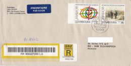 4367FM- PHILATELIC EXHIBITION, POSTMAN, STAMPS ON REGISTERED COVER, 1997, LUXEMBOURG - Briefe U. Dokumente