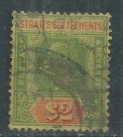 Malacca N° 149 O George V : 2 D. Vert Et Rouge Sur Jaune Oblitération Moyenne Sinon TB - Malacca