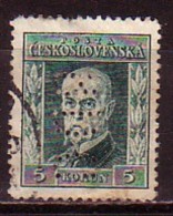 TSCHECHOSLOWAKIEI - 1925 - Thomas Masarik - Perfine - 1v Obl. - Perfins