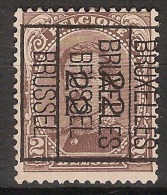 ALBERT I Nr. 136 (voor Type Zie Scan) Voorafgestempeld Met Curiositeit " DUBBELDRUK / IMPRESSION DOUBLE " ! - Typo Precancels 1922-26 (Albert I)