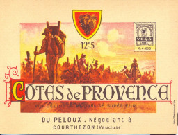 1 Etiquette Ancienne De COTES DE PROVENCE - DU PELOUX COURTHEZON - Vino Rosato