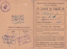 CASTELNAUDARY ( Aude ) - CARTE DE TABAC ( 4 Feuillets De  13 Cm X 8,7 Cm  ) - Unclassified