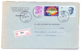 Omslag Brief Enveloppe - Aangetekend - Lede 715 Naar Kruishoutem - 1983 - Letter Covers