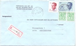 Omslag Brief Enveloppe - Aangetekend - Knokke Heist 033 Naar Kruishoutem - 1983 - Buste-lettere