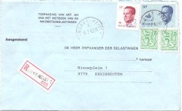 Omslag Brief Enveloppe - Aangetekend - Knokke Heist 033 Naar Kruishoutem - 1983 - Enveloppes-lettres