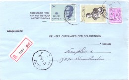 Omslag Brief Enveloppe - Aangetekend - Gent  4 - 268 Naar Kruishoutem - 1984 - Letter Covers