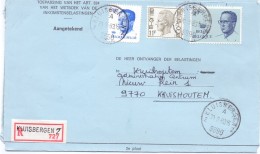 Omslag Brief Enveloppe - Aangetekend - Kluisbergen 2 - 727 Naar Kruishoutem - 1983 - Briefumschläge