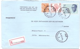 Omslag Brief Enveloppe - Aangetekend - Oostrozebeke 698 Naar Kruishoutem - 1983 - Sobres-cartas