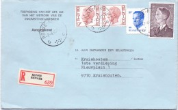Omslag Brief Enveloppe - Aangetekend - Ronse Renaix 639 Naar Kruishoutem - 1983 - Enveloppes-lettres