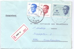 Omslag Brief Enveloppe - Aangetekend - Gent 12 - 081 Naar Kruishoutem - 1984 - Buste-lettere