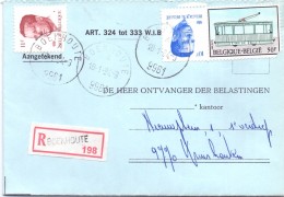 Omslag Brief Enveloppe - Aangetekend - Boekhoute 198 Naar Kruishoutem - 1984 - Letter Covers