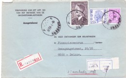 Omslag Brief Enveloppe - Aangetekend - Vrasene 034 Naar Deinze - 1983 - Enveloppes-lettres