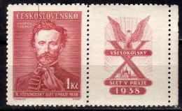 CSSR 1938 - MiNr: 396 Mit Zierfeld   * / MH - Unused Stamps