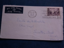 ""DEVANT  D '  ENVELOPPE  AVION  DE  MONTREAL   Pour  La  FRANCE  //    "" 1968  Voir   Flamme - Cartas & Documentos