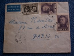 "" ENVELOPPE  AVION  DE  LA  BANQUE  FRANCO  POLONAISE  POUR  LA  FRANCE  //    "" 1948 - Non Classés