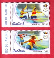 R* MOLDOVA 2 V. SET MNH SUMMER OLYMPIC GAMES RIO 2016 - Eté 2016: Rio De Janeiro