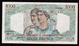 FRANCE: 1000F MINERVE ET HERCULE.n° 41- 33. Date 29/06/1950 Dernière Date "RR" - 1 000 F 1945-1950 ''Minerve Et Hercule''