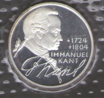 GERMANIA 5 DEUTSCHE MARK 1974 IMMANUEL KANT 1724 - 1804 AG SILVER - Commemorative