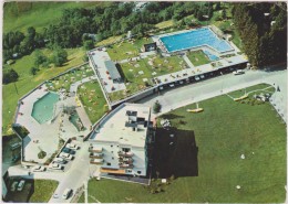 SUISSE,SWITZERLAND,SWISS,HELVETIA,SCHWEIZ,SVIZZERA ,VALAIS,LEUKERBAD-LOECHE LES BAINS,PISCINE,VUE AERIENNE - Loèche