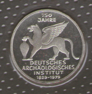 GERMANIA 5 DEUTSCHE MARK 1979 150 JAHRE DEUTSCHES ARCHAOLOGISCHES INSTITUT AG SILVER - Herdenkingsmunt