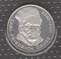 GERMANIA 5 DEUTSCHE MARK 1977 CARL FRIEDRICH GAUSS AG SILVER - Gedenkmünzen