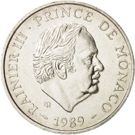 Monnaie, Monaco, Rainier III, 100 Francs, 1989, SPL, Argent, KM:164 - 1960-2001 Nieuwe Frank