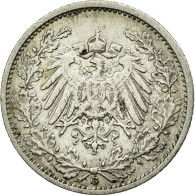 Monnaie, GERMANY - EMPIRE, 1/2 Mark, 1906, Karlsruhe, TTB, Argent, KM:17 - 1/2 Mark