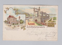 AK DE NO-WE MECKINGHOVEN 1901-06-2? Gruss Vom Schiffshebewerk Litho - Wesel