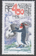 TAAF : Dessin Humoristique : Manchot Tenant Un Masque D'éléphant De Mer - - Unused Stamps