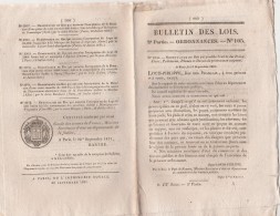 Bulletin Des Lois N° 105 - 1831- Prise Du Navire Jean Joseph, Employés De Prison, Pont Sur Rhône à La Pierrette Isère - Décrets & Lois