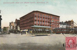 Harrisburg - Cmmonwealth Hotel And Market Square  - Pa   - Scan Recto-verso - Harrisburg