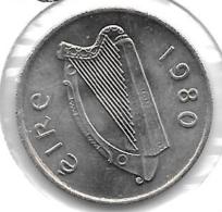 ¨*ireland  5 Pence   1980   Km 22  Unc - Irlanda