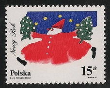 Poland: 1987 New Year, Santa Claus MNH - Ongebruikt