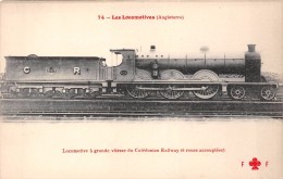 -  74  -  Les Locomotives Anglaise  -  Angleterre  -  Loco à Grande Vitesse Du Calédonian Railway (6 Roues Accouplées) - Treni